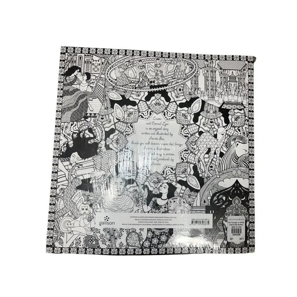 Amrita Sen Galison SET coloring book & pencils CD eternal love pottery barn gift - Picture 4 of 5
